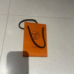 Super cute mini Hermes paper bag.